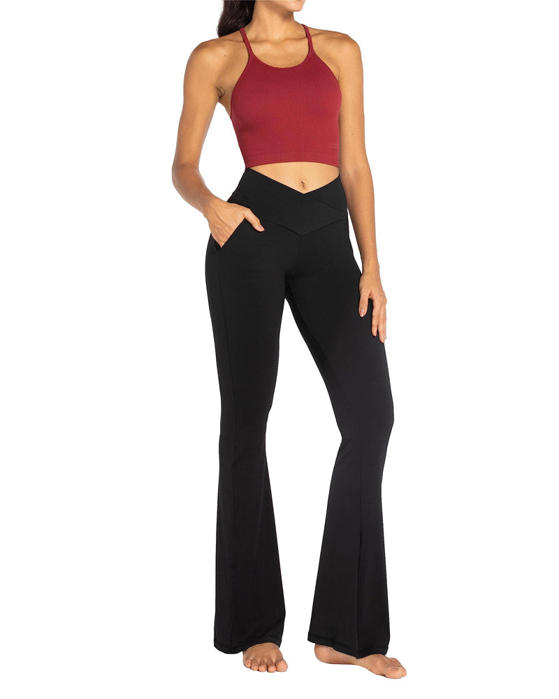 30'' Flare Leggings for Women with Pockets
