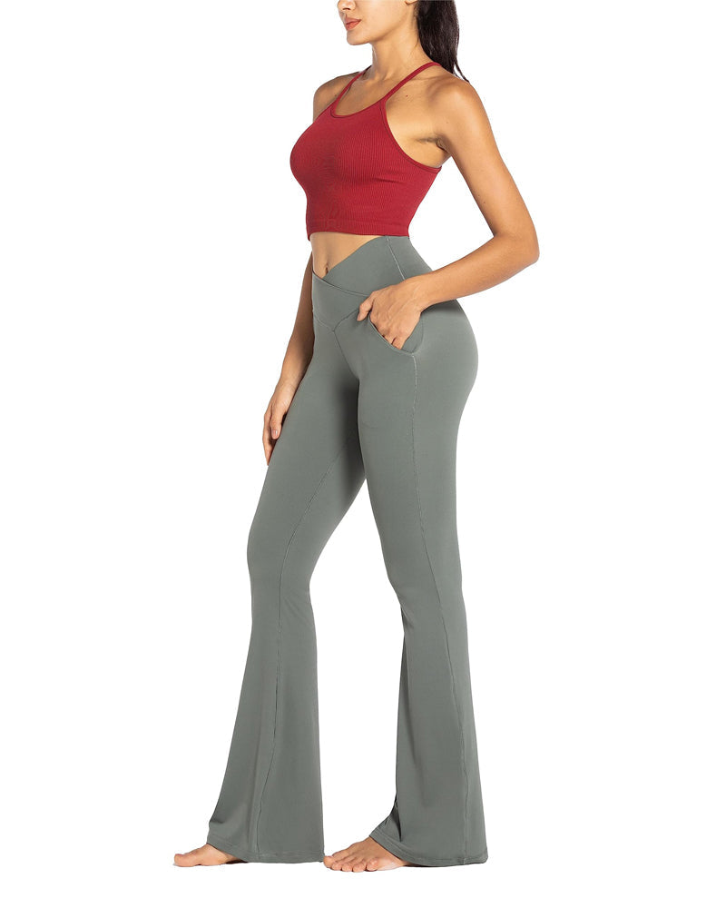 30'' Flare Leggings for Women with Pockets