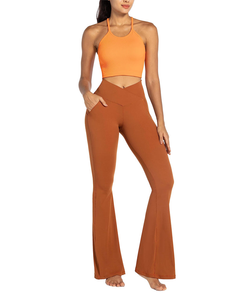 30'' Flare Leggings for Women with Pockets